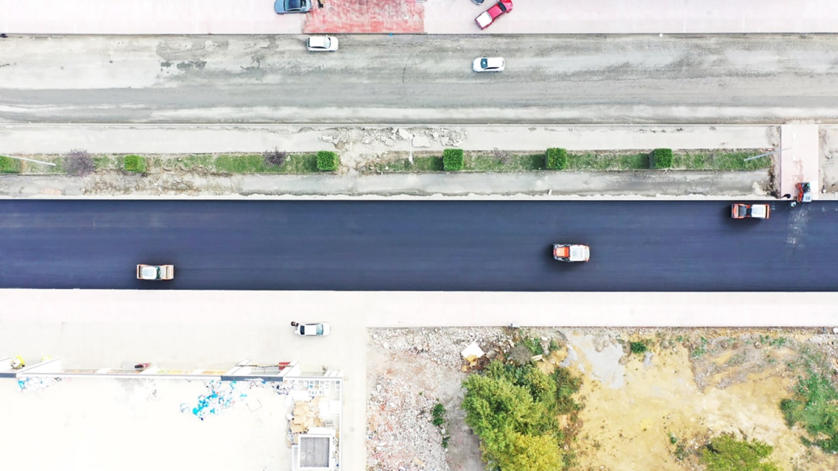 43 metre yol, 9 metre kaldırım