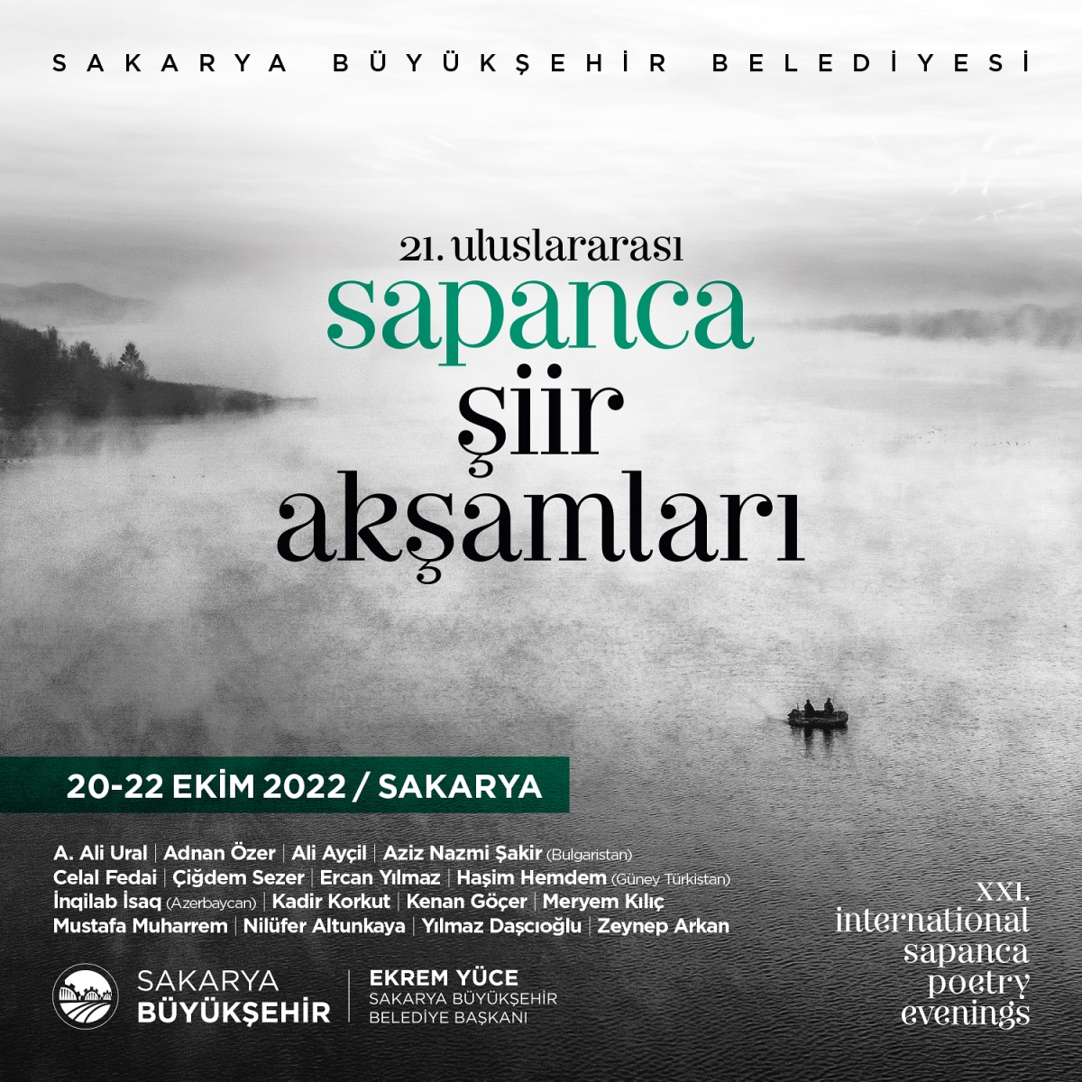 Büyükşehir dünya şairlerini 'Sapanca' şiir akşamlarında ağırlayacak