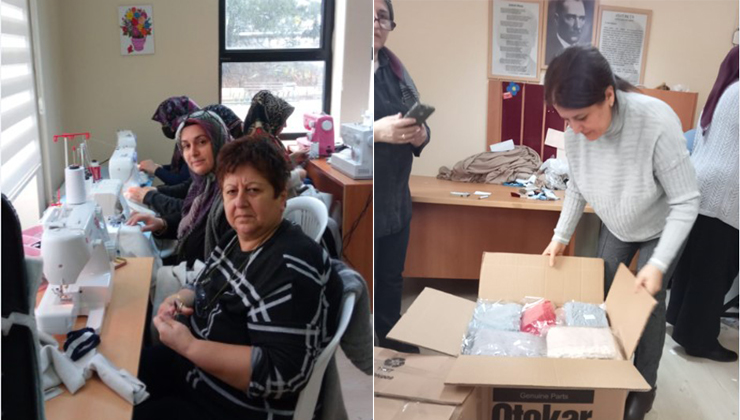Yenikent Halkeğitim Merkezi Deprem Zedeler İçin çalışıyor