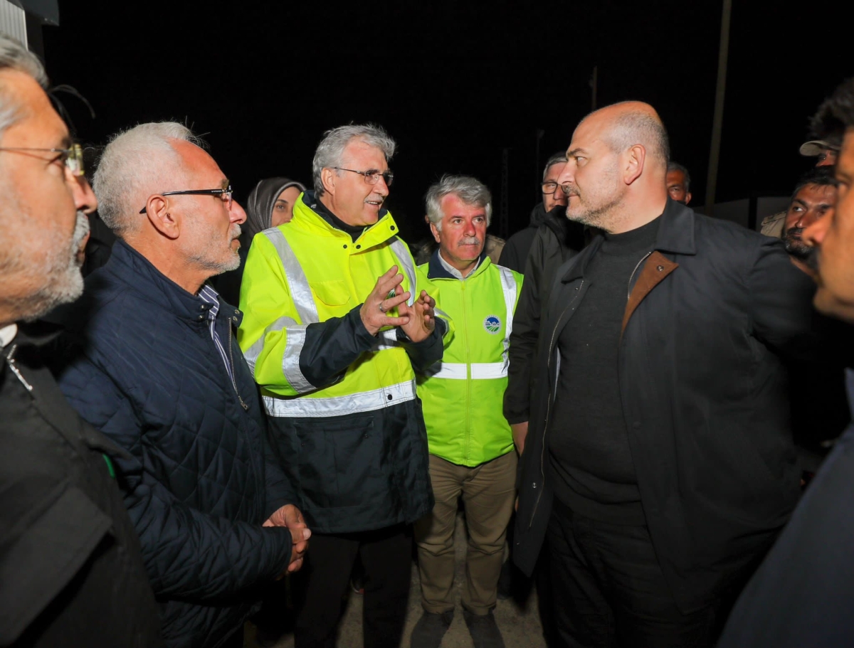 Bakan Soylu ve Ekrem Yüce İnceleme Yaptılar