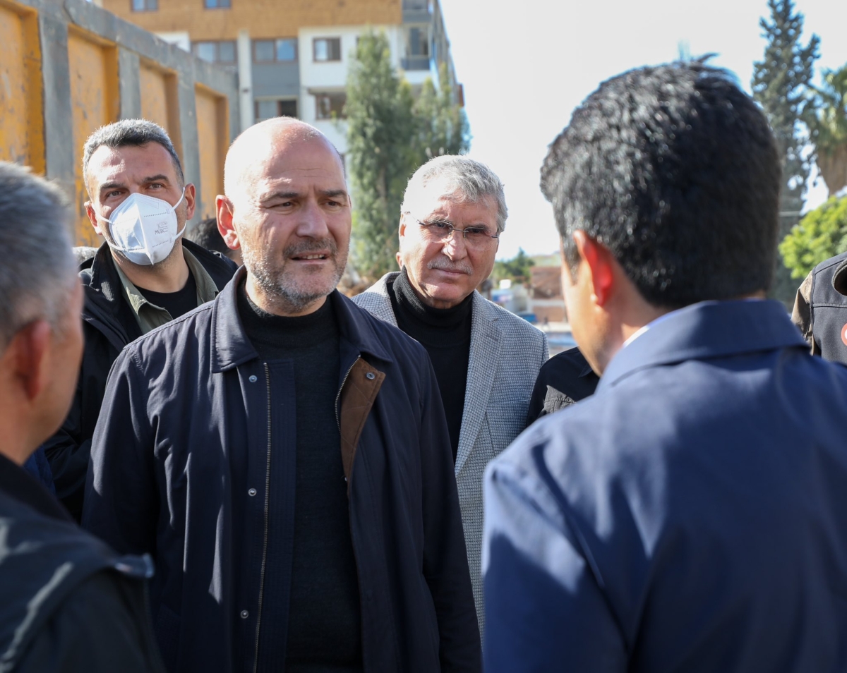 Bakan Soylu ve Ekrem Yüce İnceleme Yaptılar
