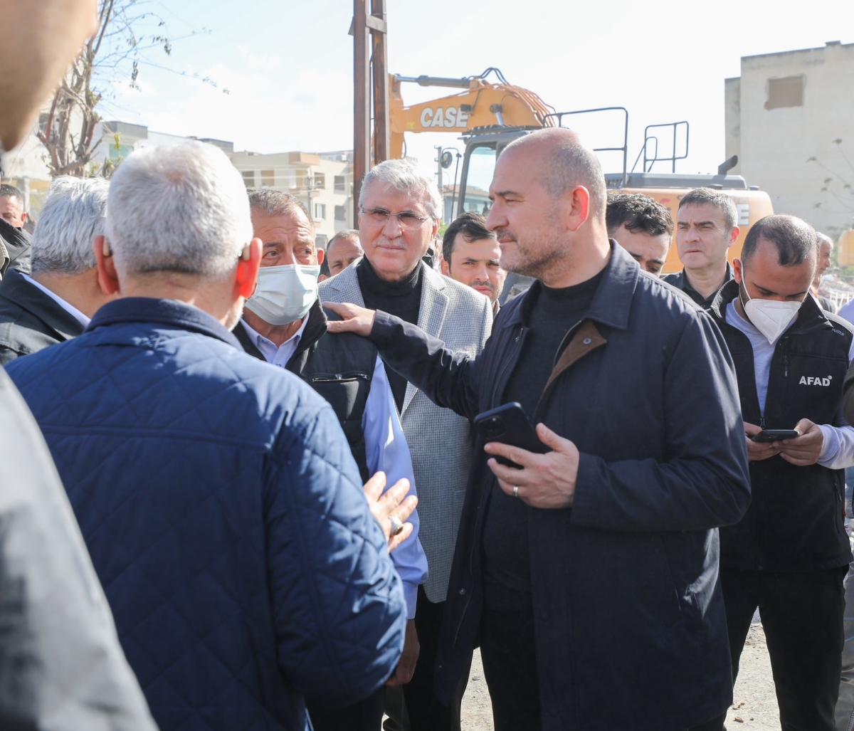 Bakan Soylu ve Ekrem Yüce İnceleme Yaptılar