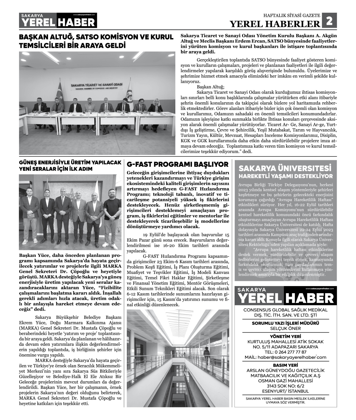 Sakarya Yerel Haber Gazetesi 21.Sayısı Çıktı
