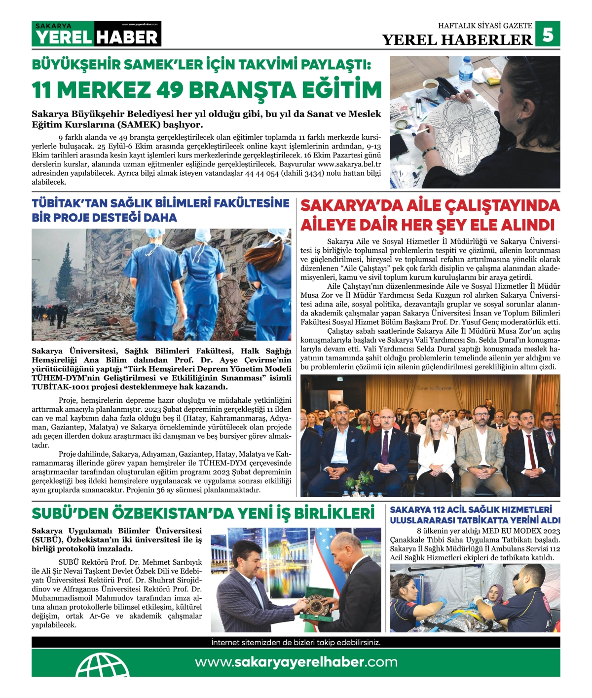 Sakarya Yerel Haber Gazetesi 21.Sayısı Çıktı