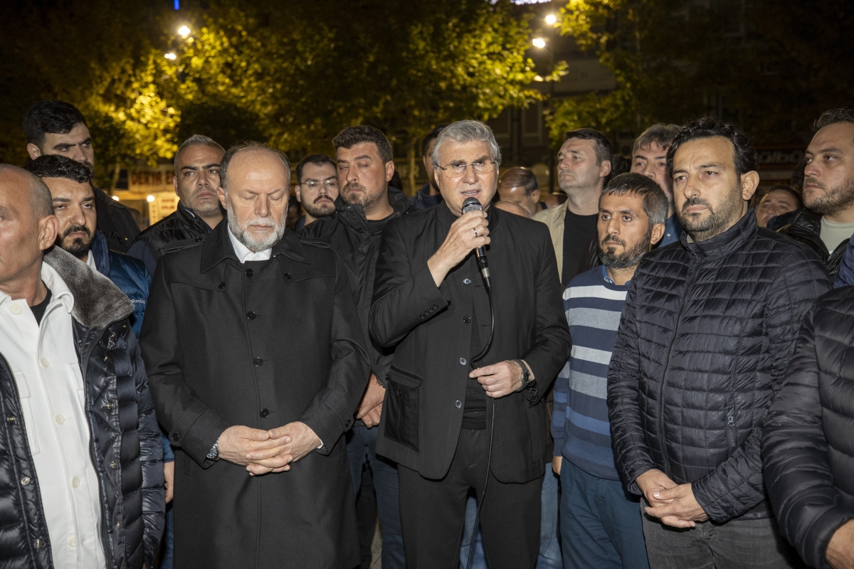 İsrail'in Gazze'deki hastaneye saldırısı Sakarya'da protesto ediliyor