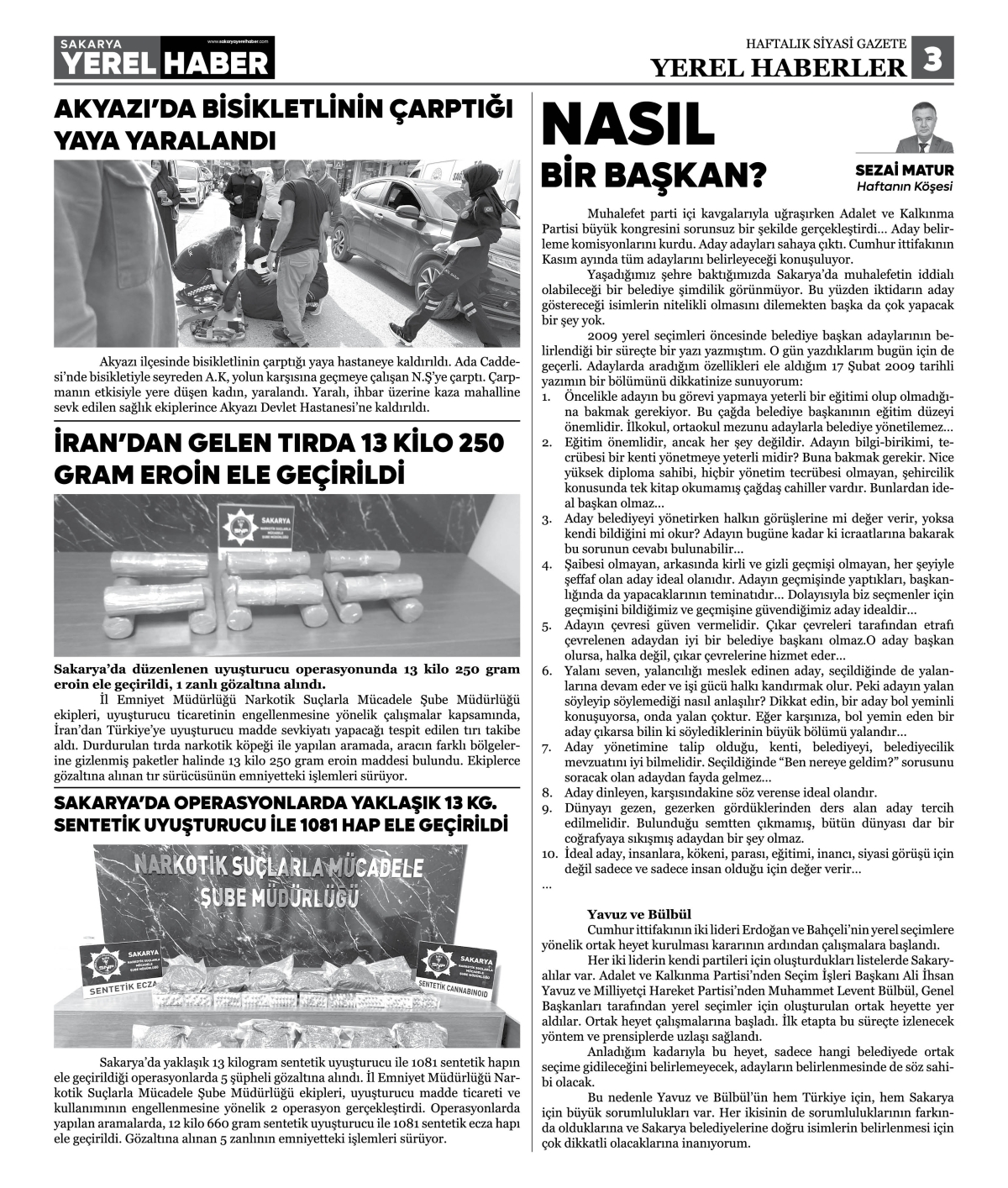 Sakarya Yerel Haber Gazetesi 26.Sayısı Çıktı