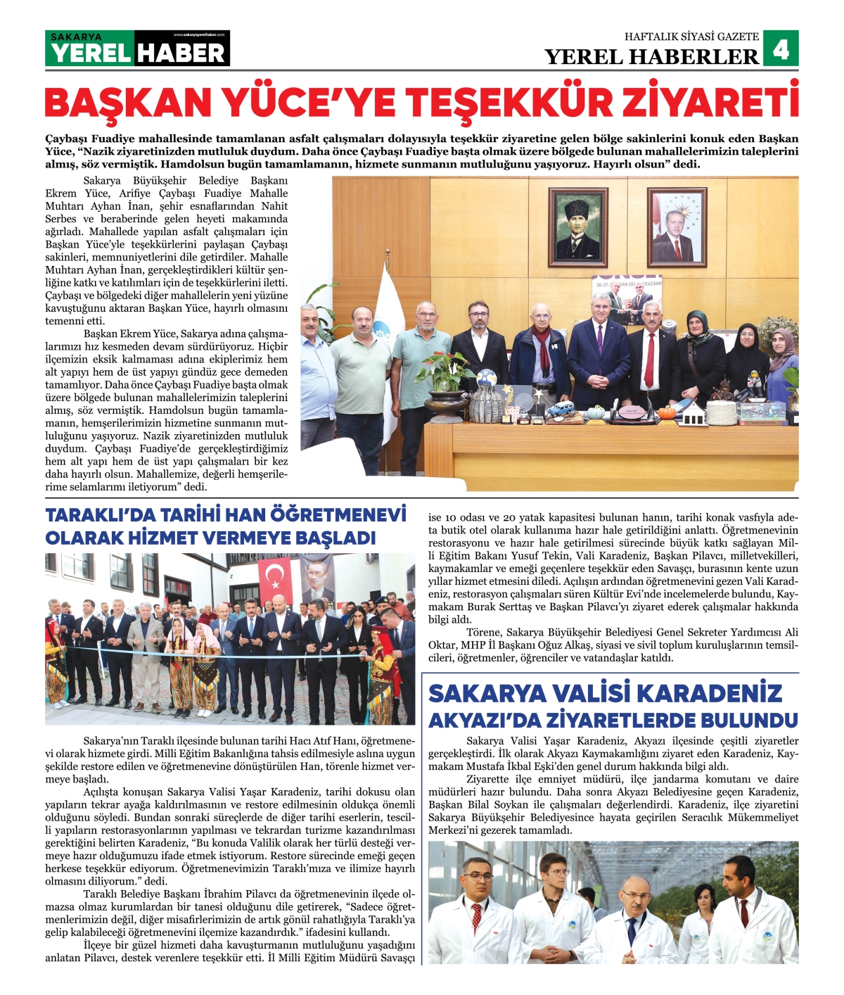 Sakarya Yerel Haber Gazetesi 26.Sayısı Çıktı