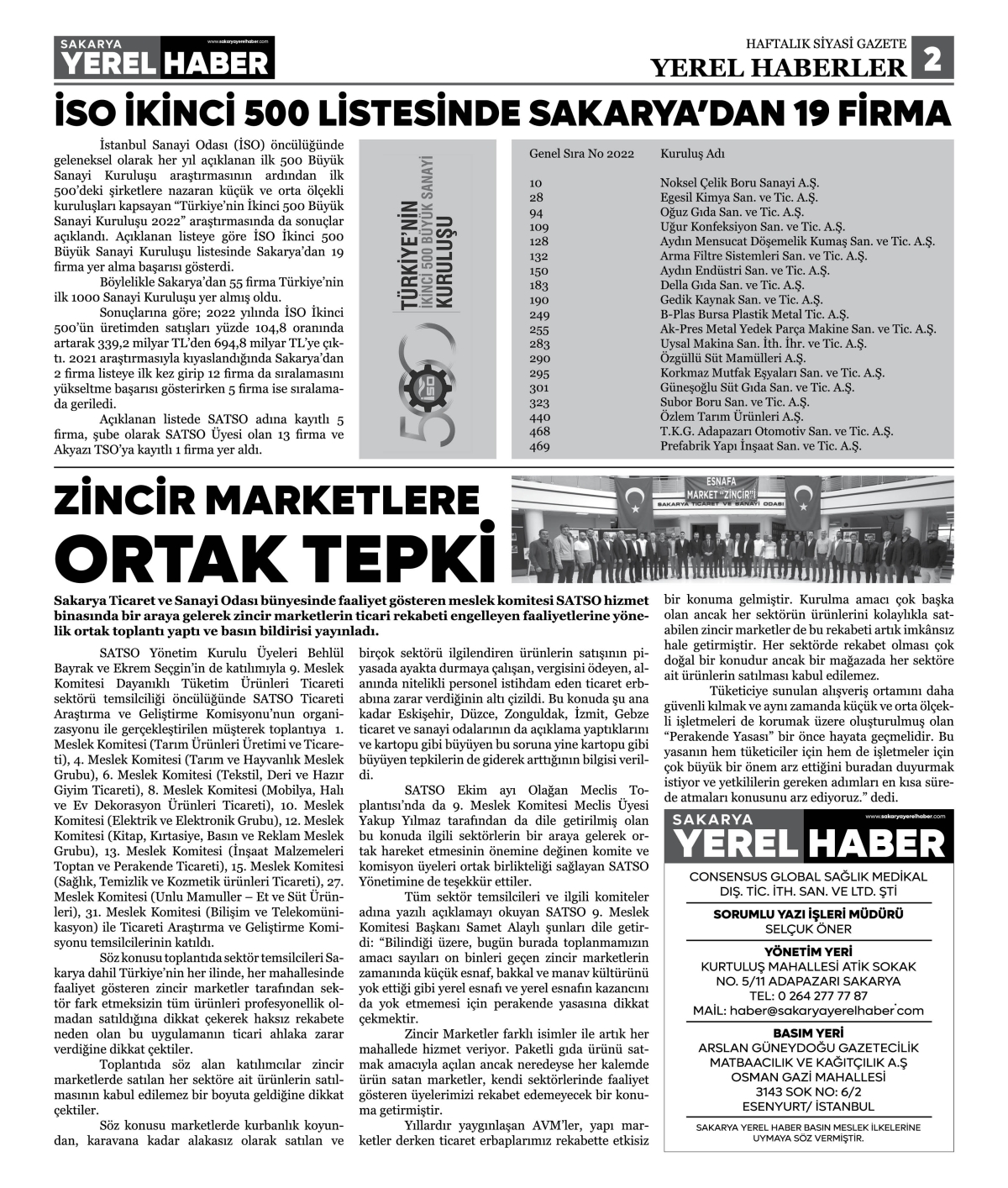 Sakarya Yerel Haber Gazetesi 27.Sayısı Çıktı