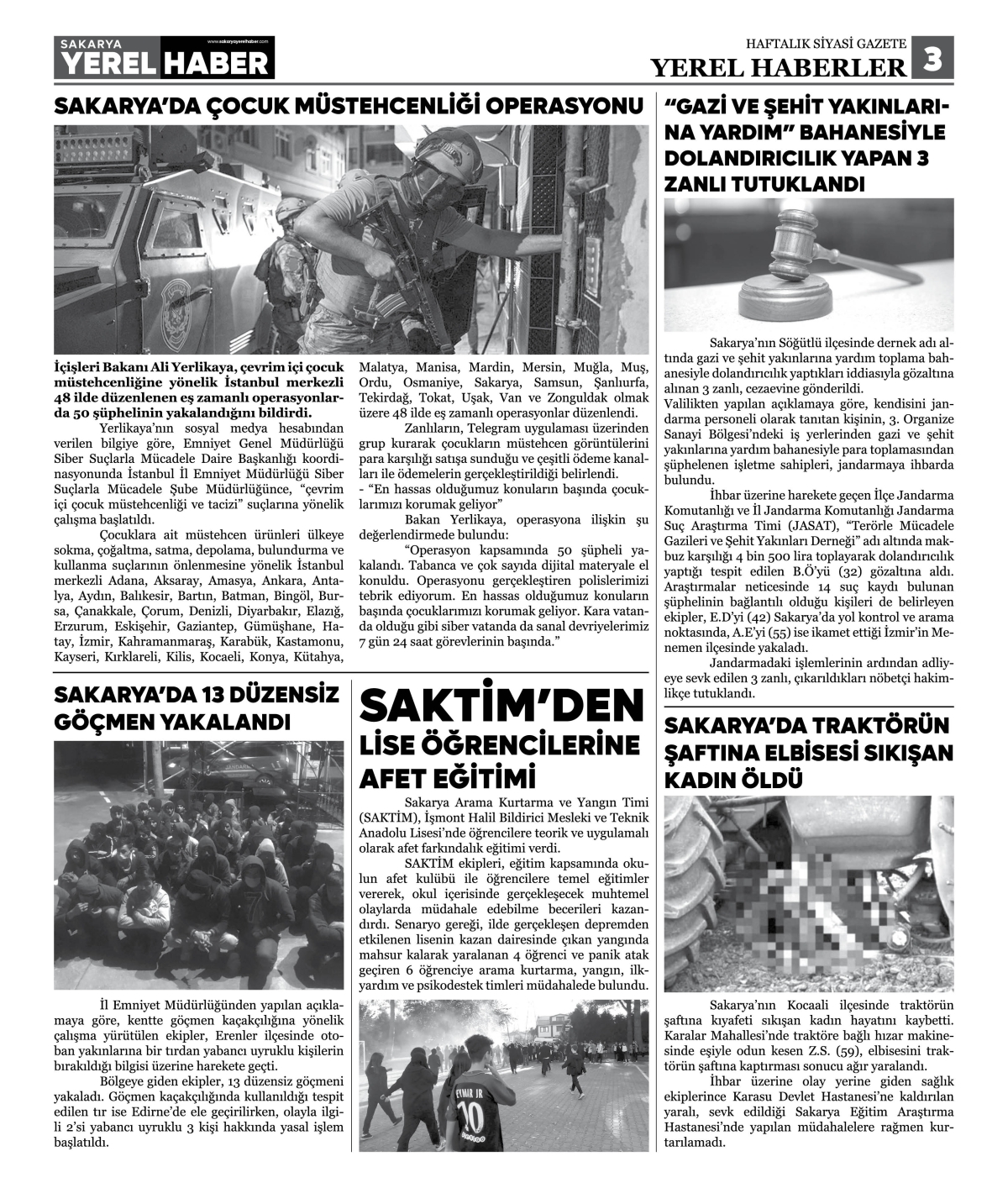Sakarya Yerel Haber Gazetesi 27.Sayısı Çıktı