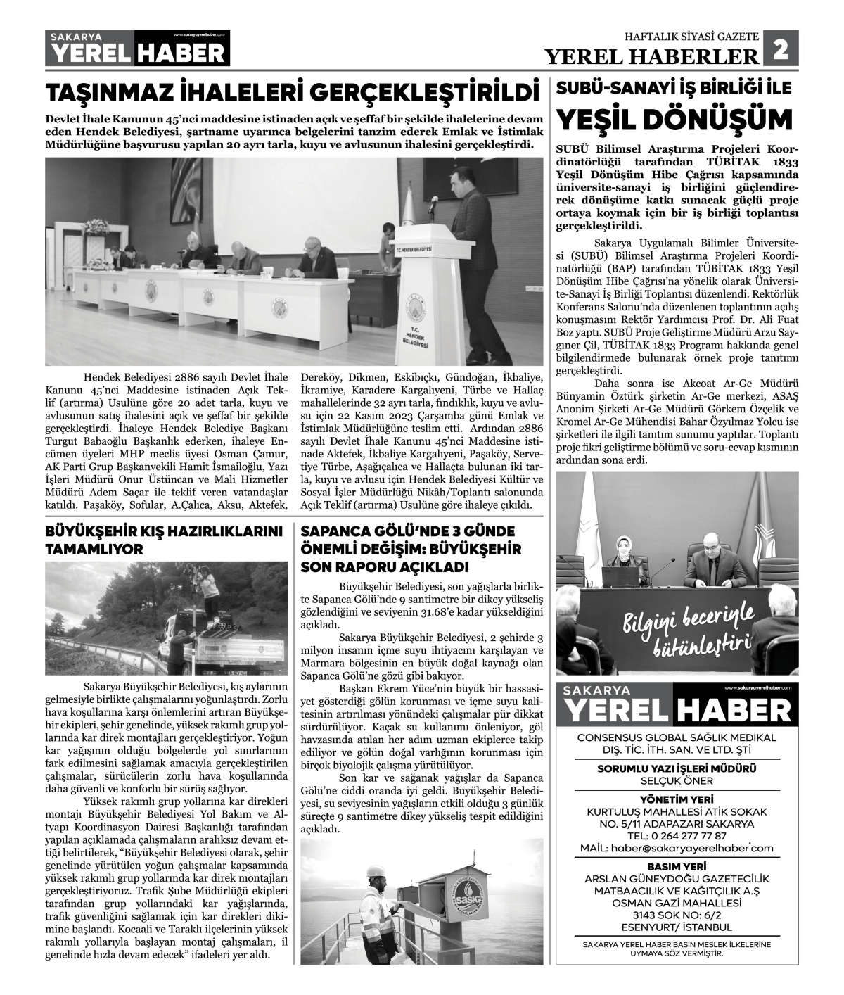 Sakarya Yerel Haber Gazetesi 30.Sayısı Çıktı