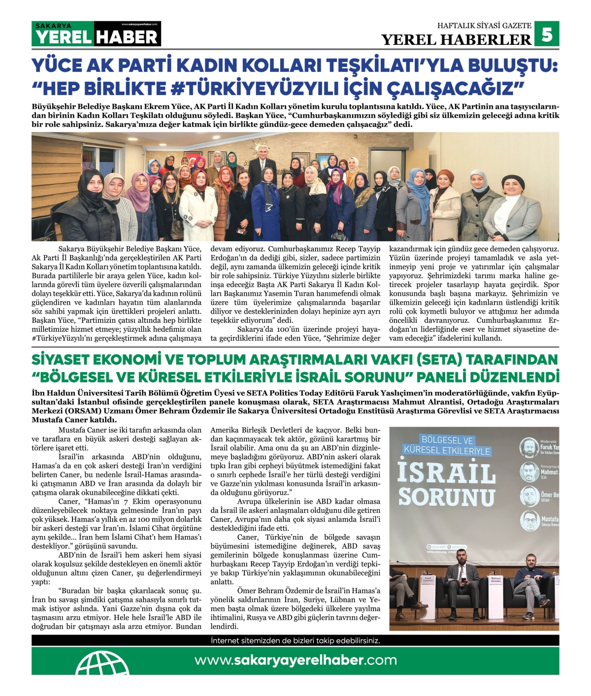 Sakarya Yerel Haber Gazetesi 30.Sayısı Çıktı