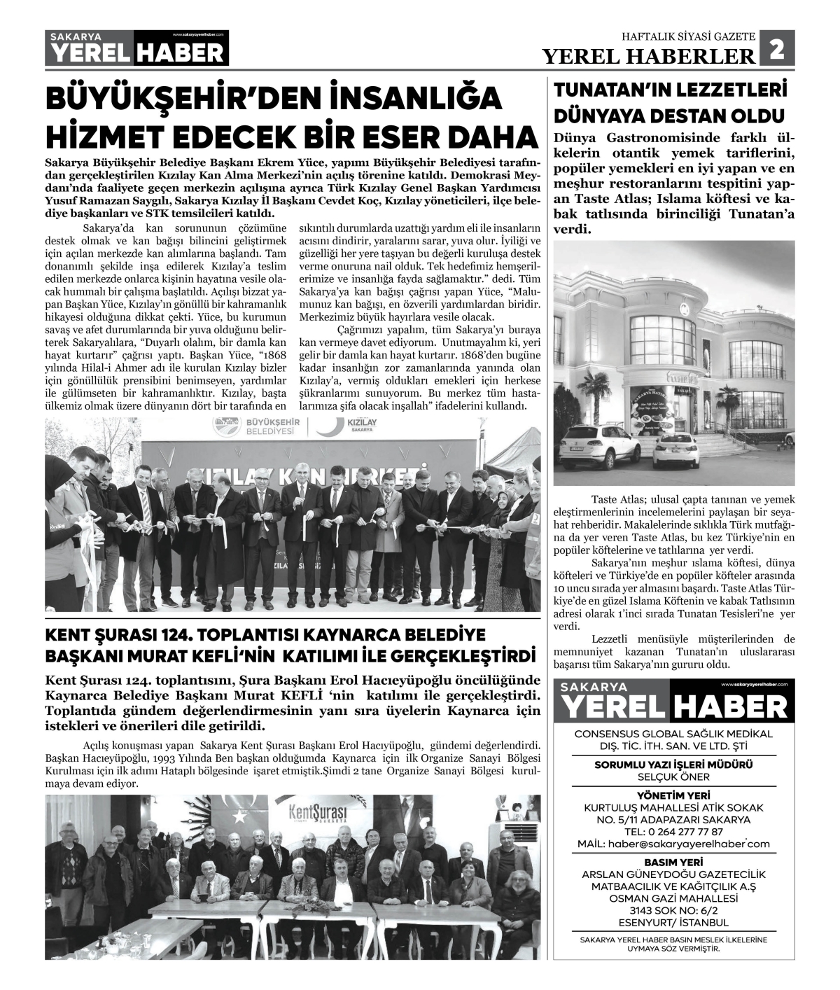 Sakarya Yerel Haber Gazetesi 31.Sayısı Çıktı