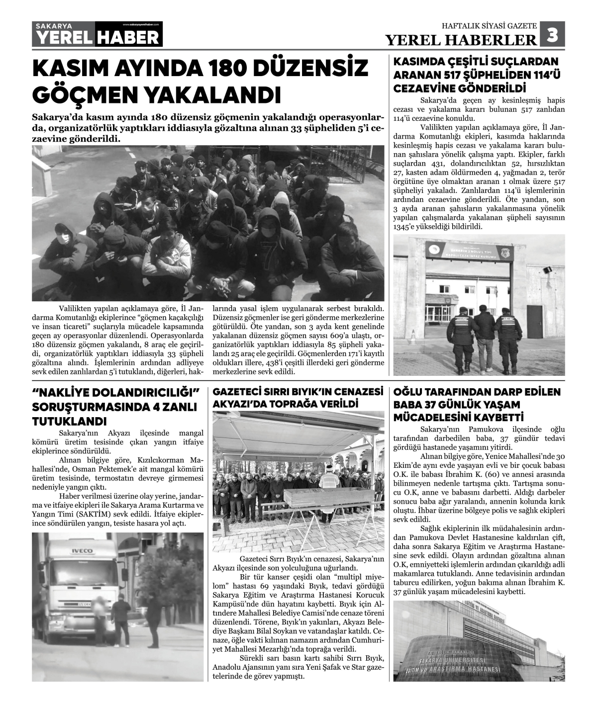 Sakarya Yerel Haber Gazetesi 32.Sayısı Çıktı