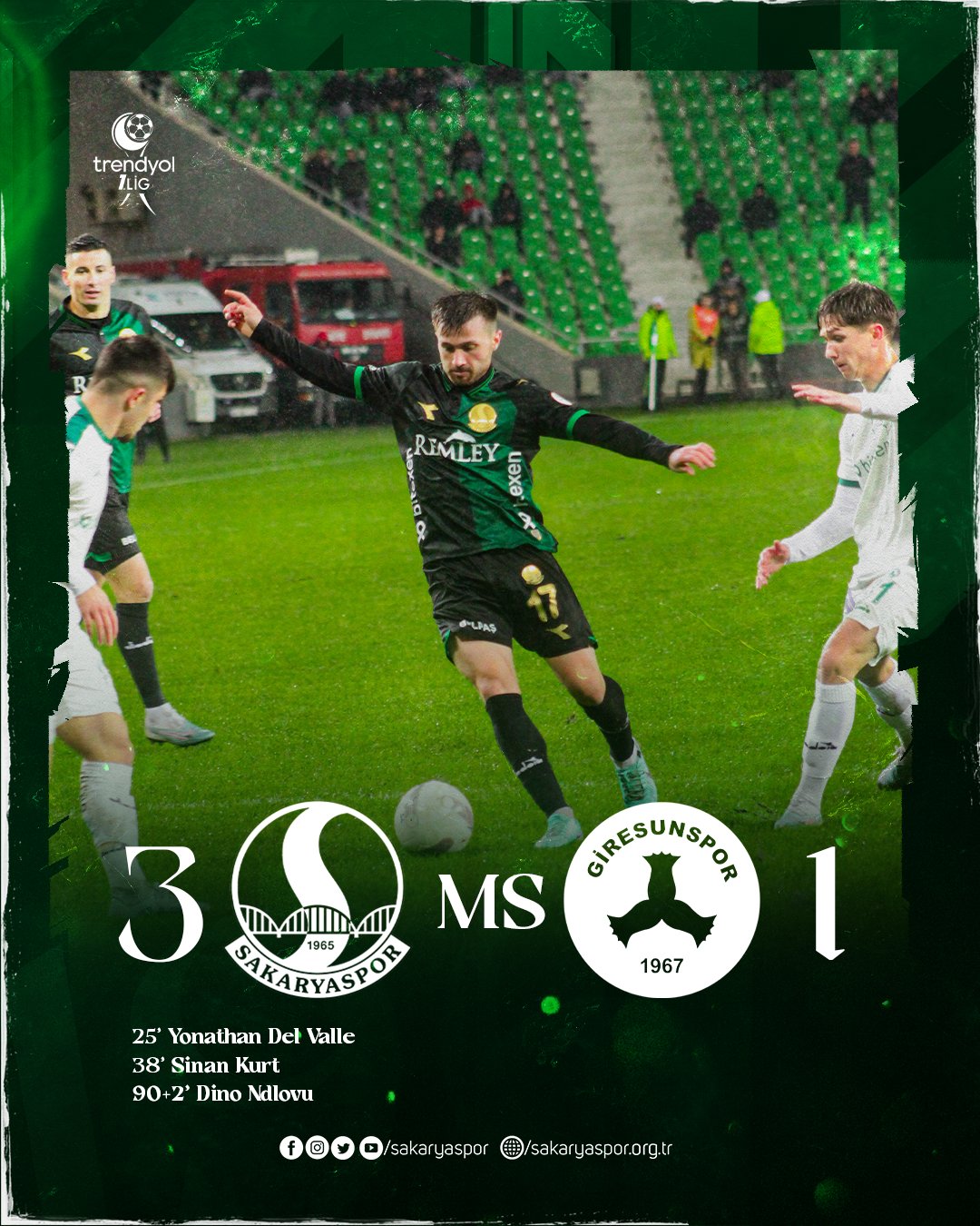 Sakaryaspor 3-1 Bitexen Giresunspor