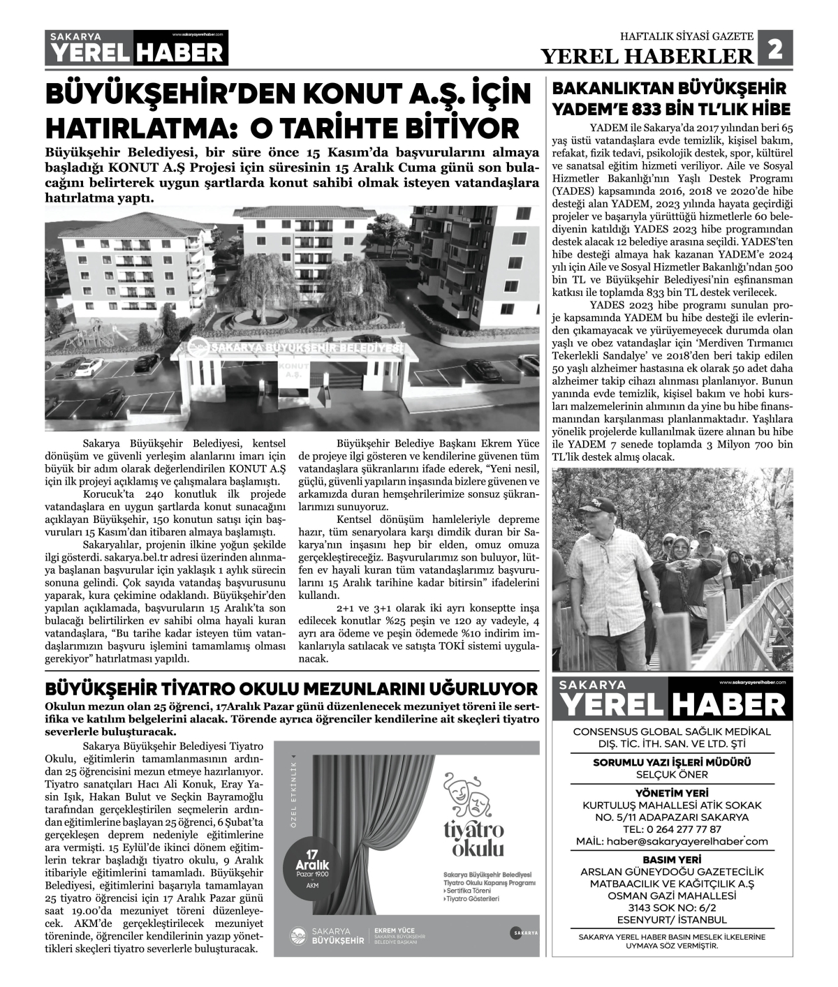 Sakarya Yerel Haber Gazetesi 33.Sayısı Çıktı