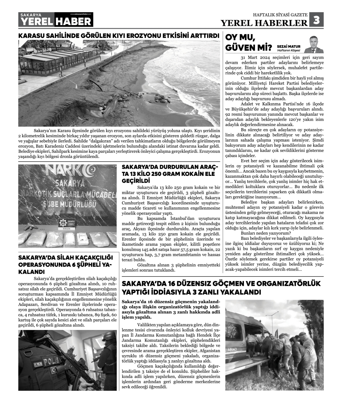 Sakarya Yerel Haber Gazetesi 33.Sayısı Çıktı