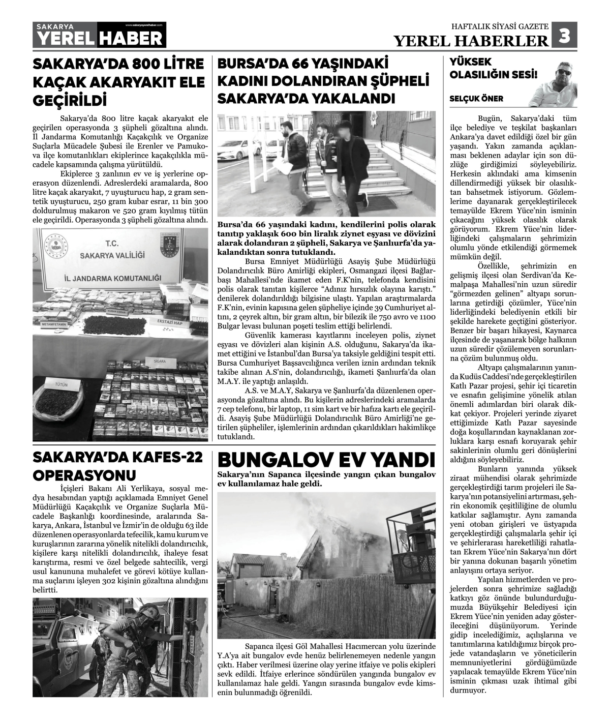 Sakarya Yerel Haber Gazetesi 34.Sayısı Çıktı