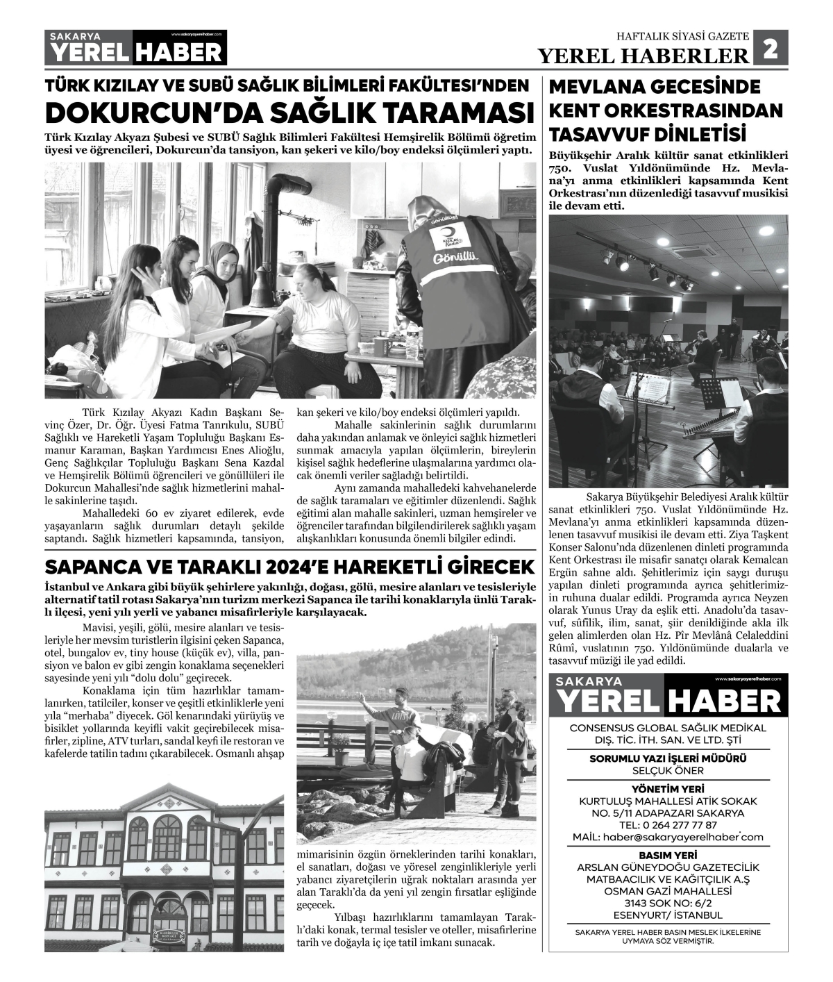 Sakarya Yerel Haber Gazetesi 35.Sayısı Çıktı 