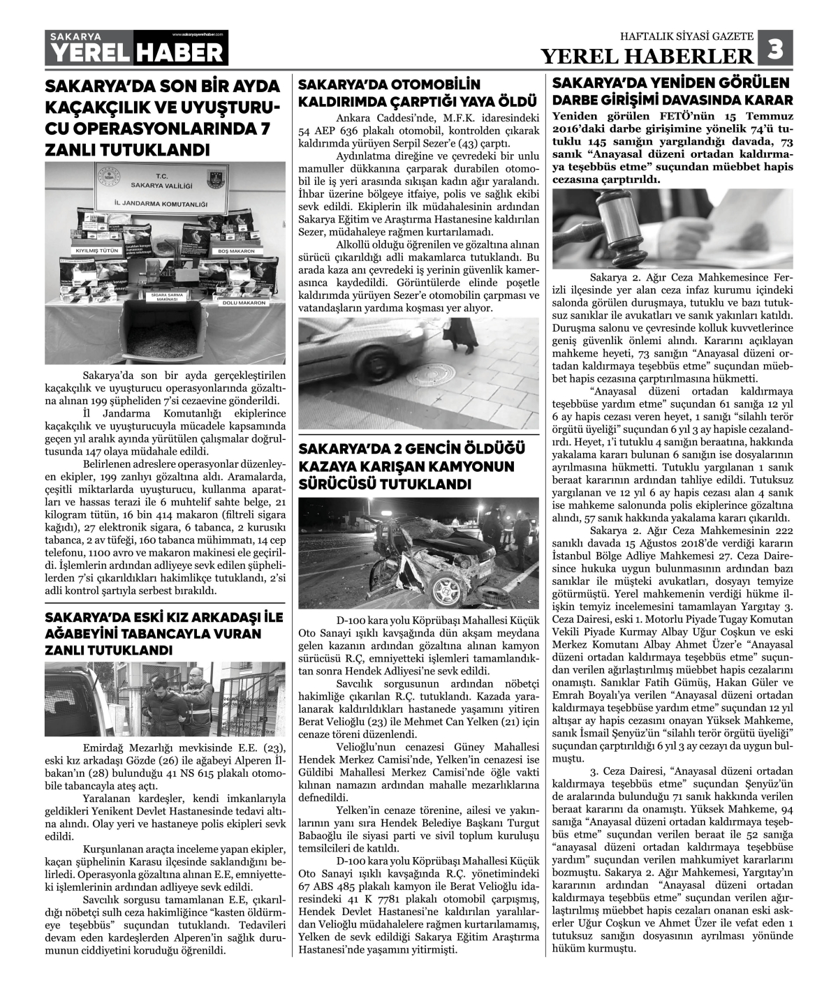 Sakarya Yerel Haber Gazetesi 36. Sayısı Çıktı