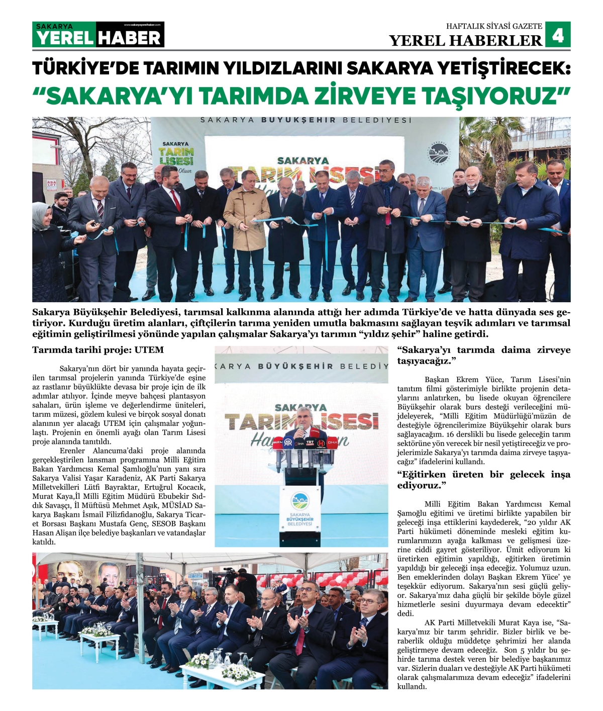 Sakarya Yerel Haber Gazetesi 36. Sayısı Çıktı