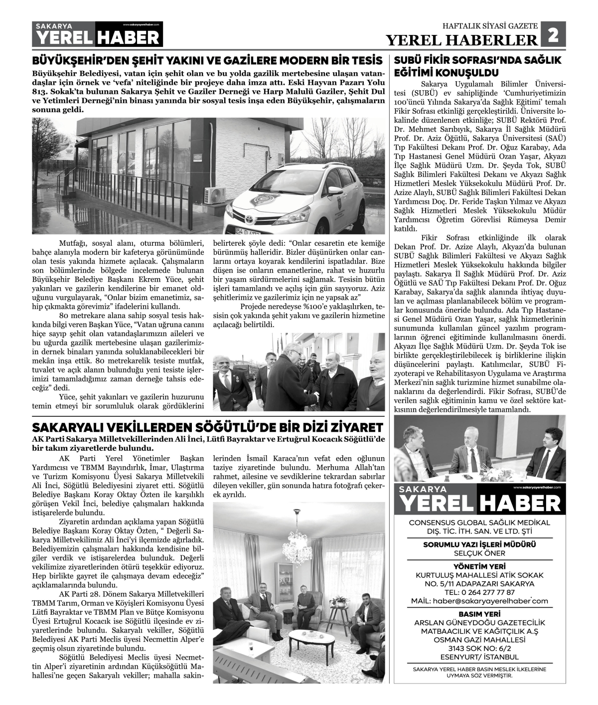 Sakarya Yerel Haber Gazetesi 37. Sayısı Çıktı