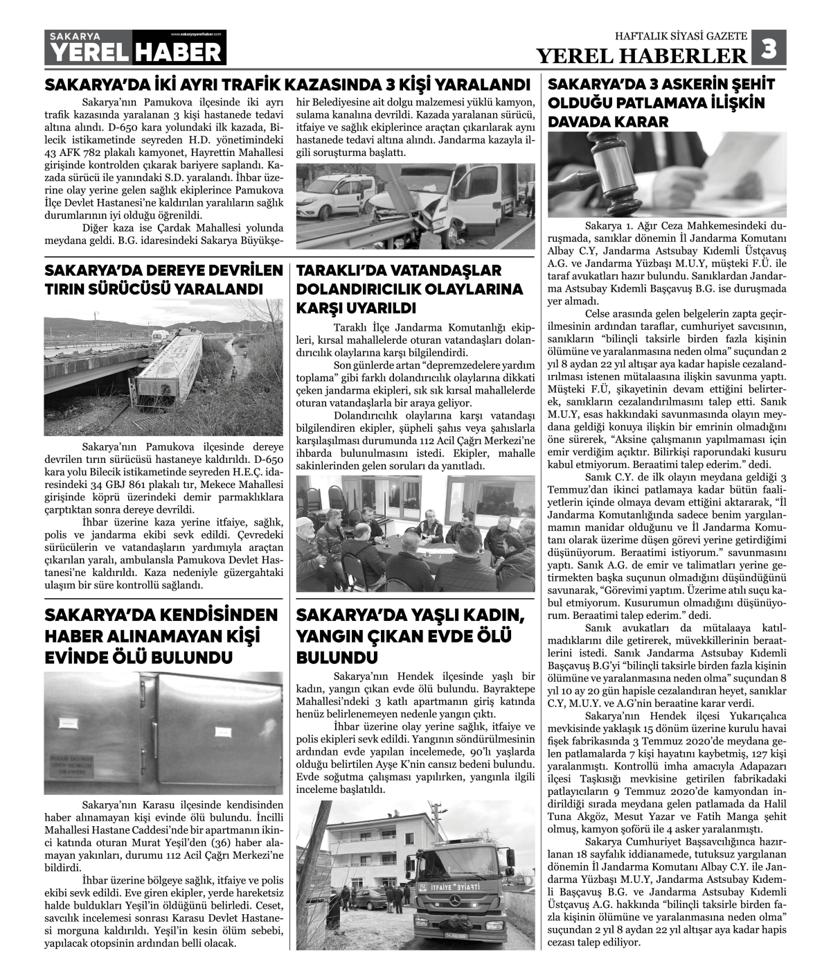 Sakarya Yerel Haber Gazetesi 37. Sayısı Çıktı