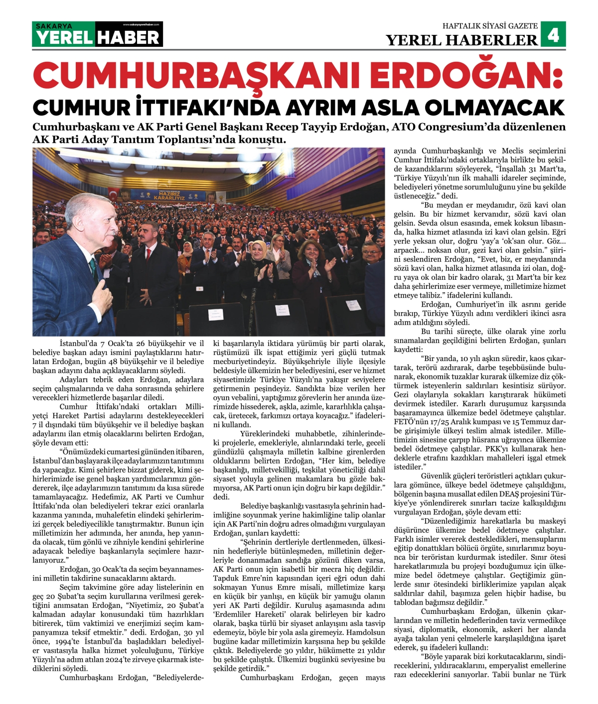 Sakarya Yerel Haber Gazetesi 38. Sayısı Çıktı