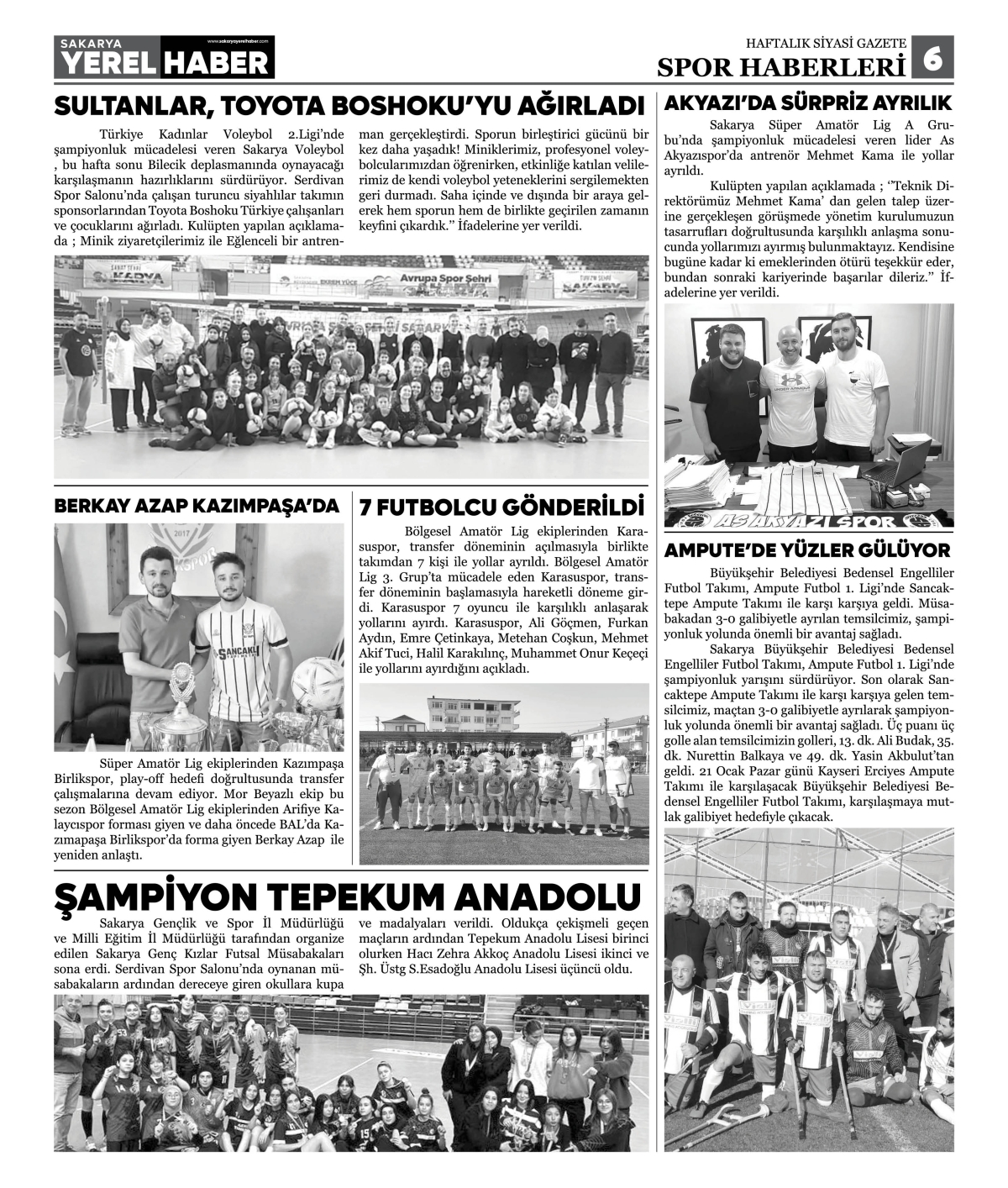 Sakarya Yerel Haber Gazetesi 38. Sayısı Çıktı