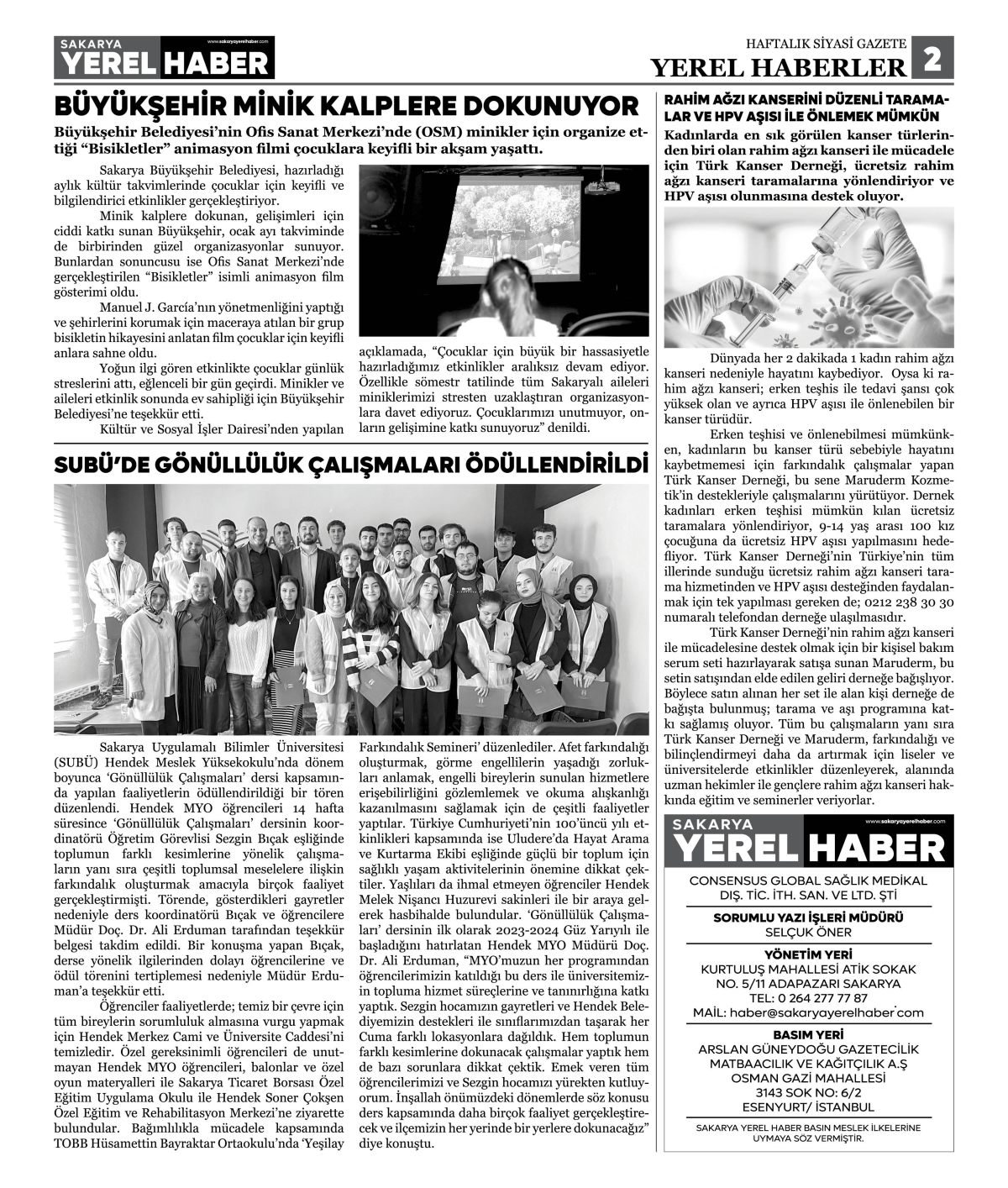 Sakarya Yerel Haber Gazetesi 39. Sayısı Çıktı