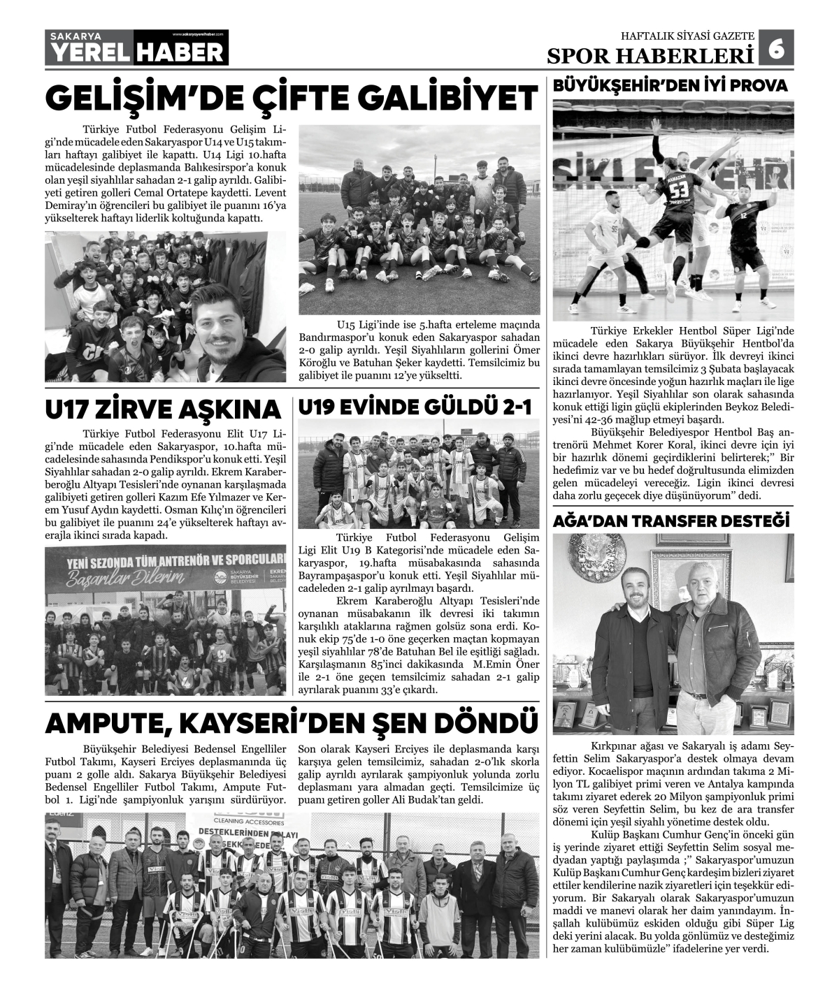 Sakarya Yerel Haber Gazetesi 39. Sayısı Çıktı