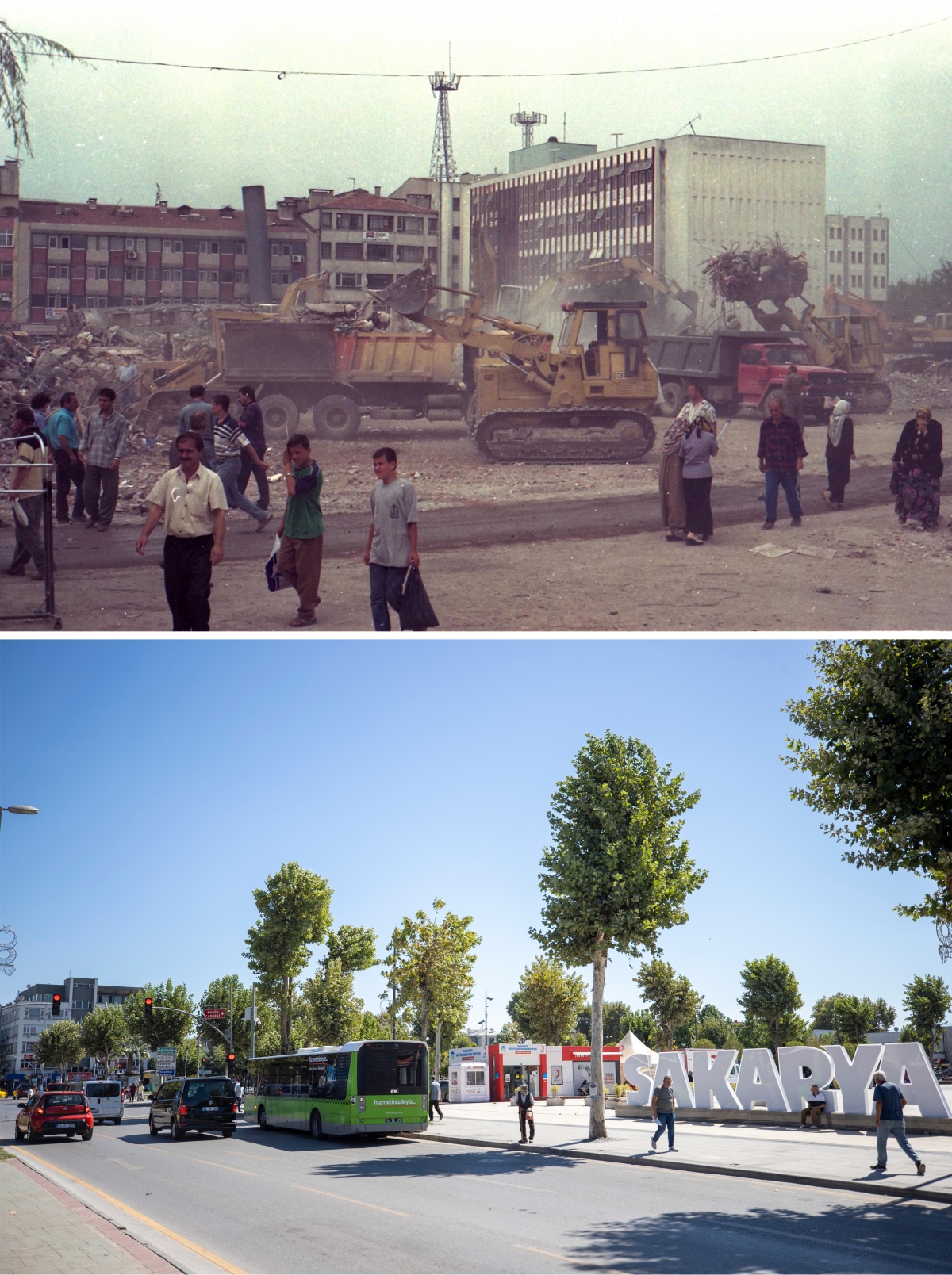 Adapazarı'nda yıkımın yaşandığı bazı alanlar yeniden görüntülendi
