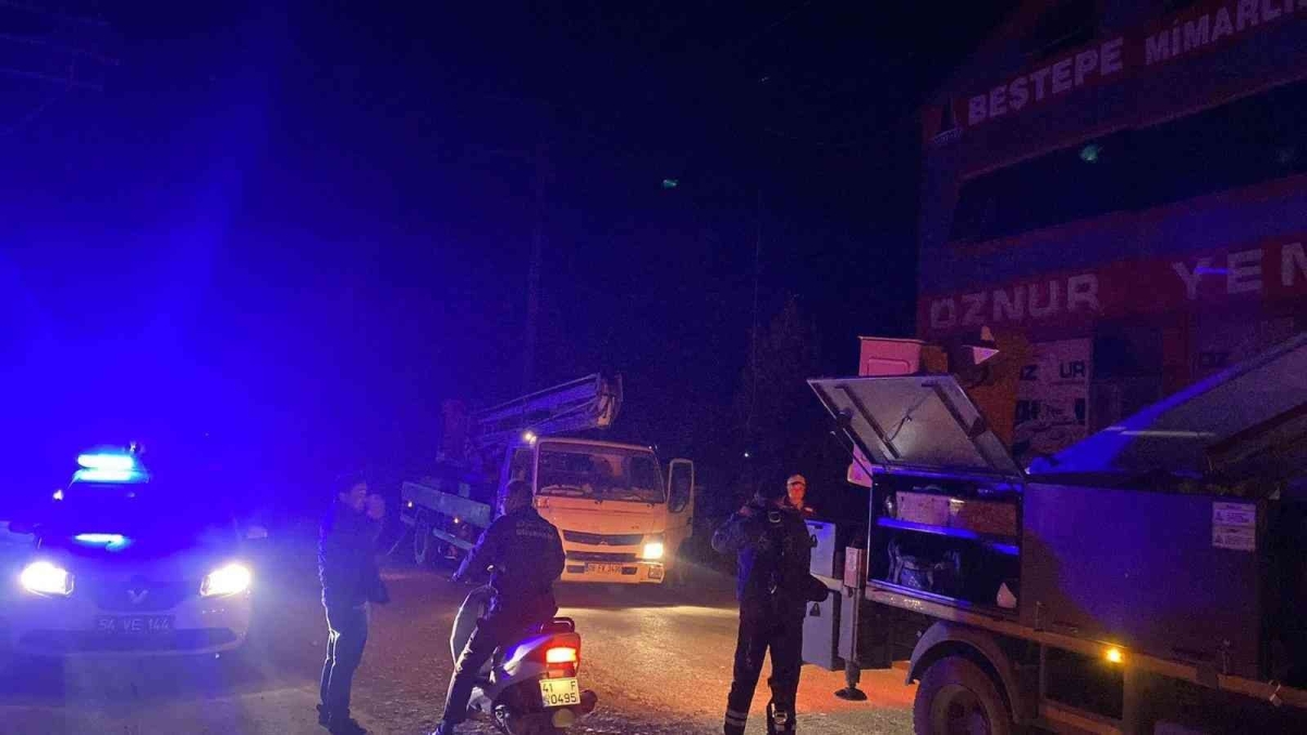 Kamyon sürücüsünün dikkatsizliği ilçeyi karanlıkta bıraktı
