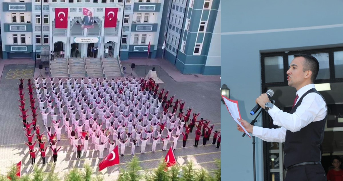 Okul Polisinden yürekleri titreten Cumhuriyet şiiri