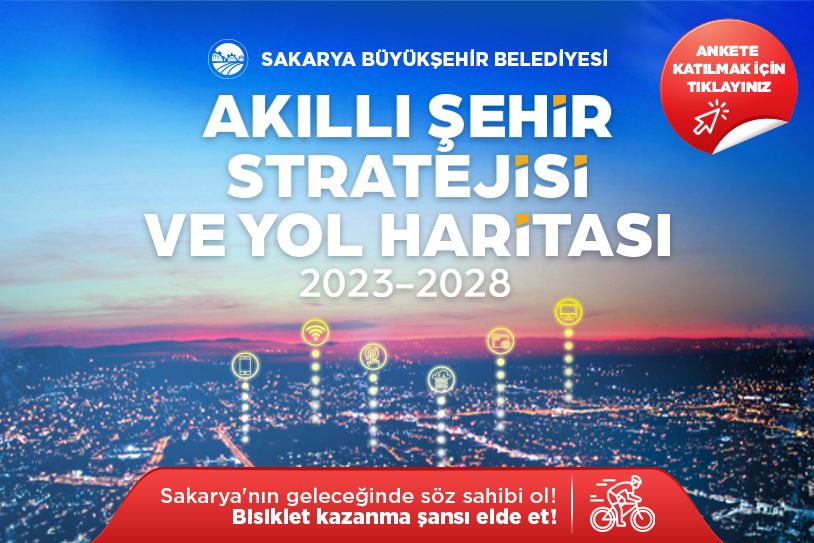Sakarya'da akıllı şehir stratejisinin belirlenmesi için anket yapılıyor