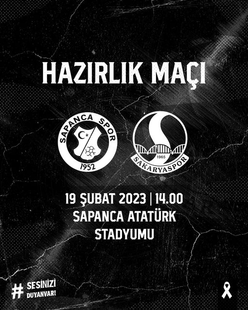 Sakaryaspor-Bitexen Sapanca Gençlikspor ile karşılaşacak.