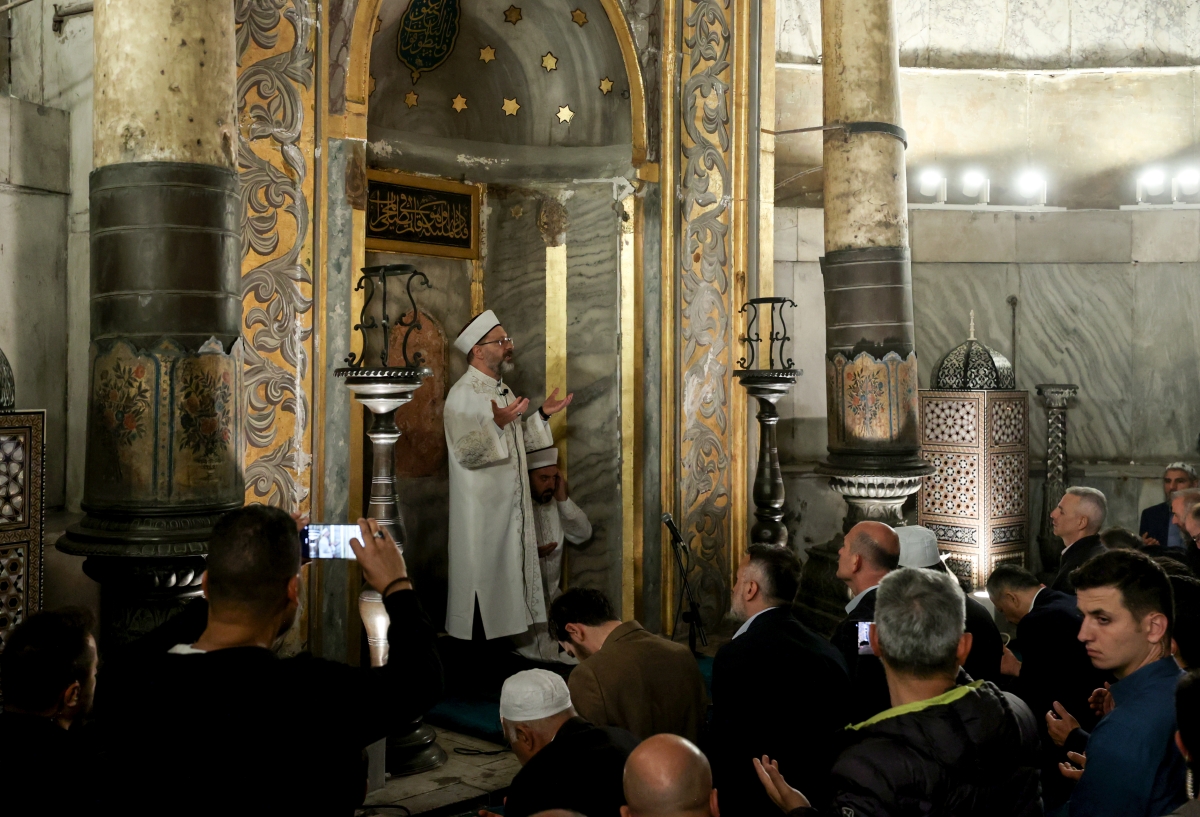 Ayasofya Camisi'nde İstanbul'un fethi programı düzenlendi