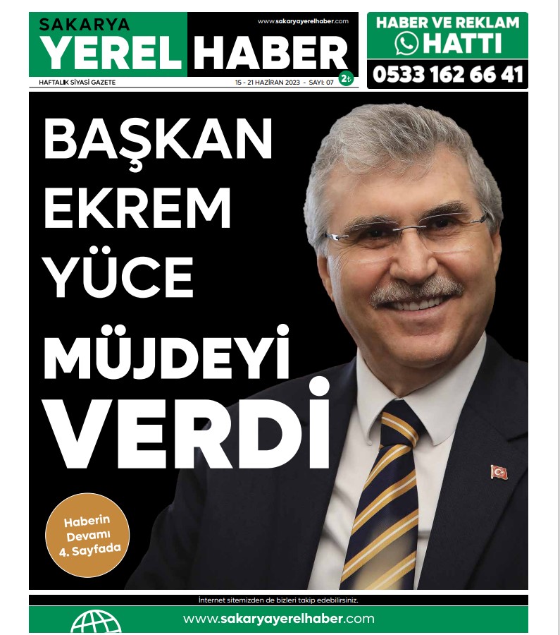 Sakarya Yerel Haber Gazetesi 7.Sayısı Çıktı