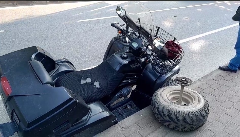 Mahalle Muhtarı Şeref Şaş ATV ile kaza yaptı
