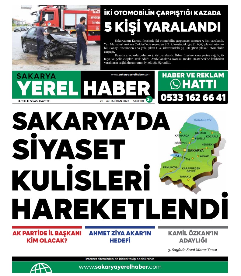 Sakarya Yerel Haber Gazetesi 8.Sayısı Çıktı