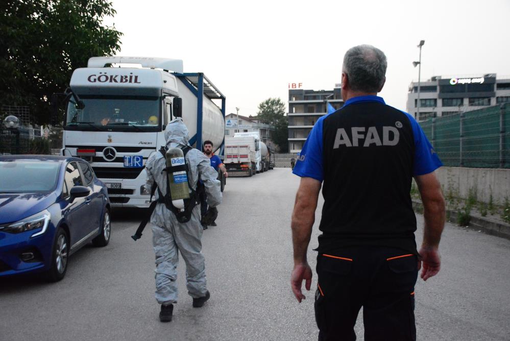 Tankerden gaz sızıntısı ve koku ihbarı AFAD ekiplerini harekete geçirdi