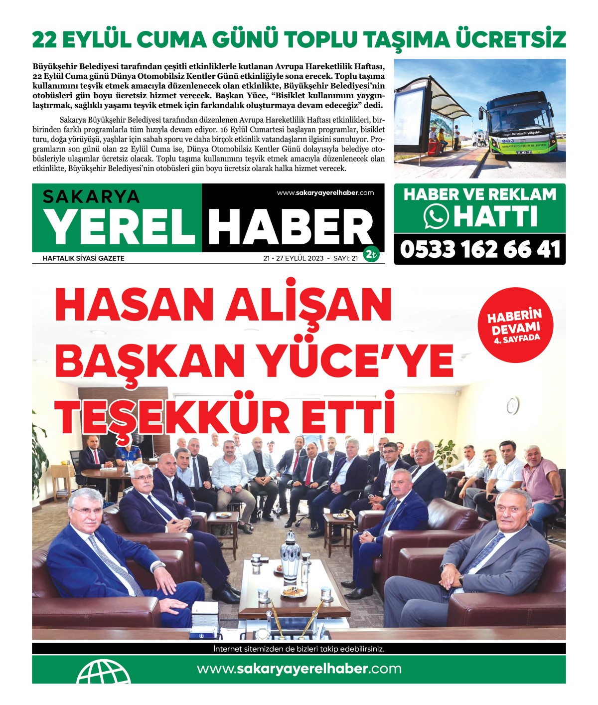 Sakarya Yerel Haber Gazetesi 21.Sayısı Çıktı