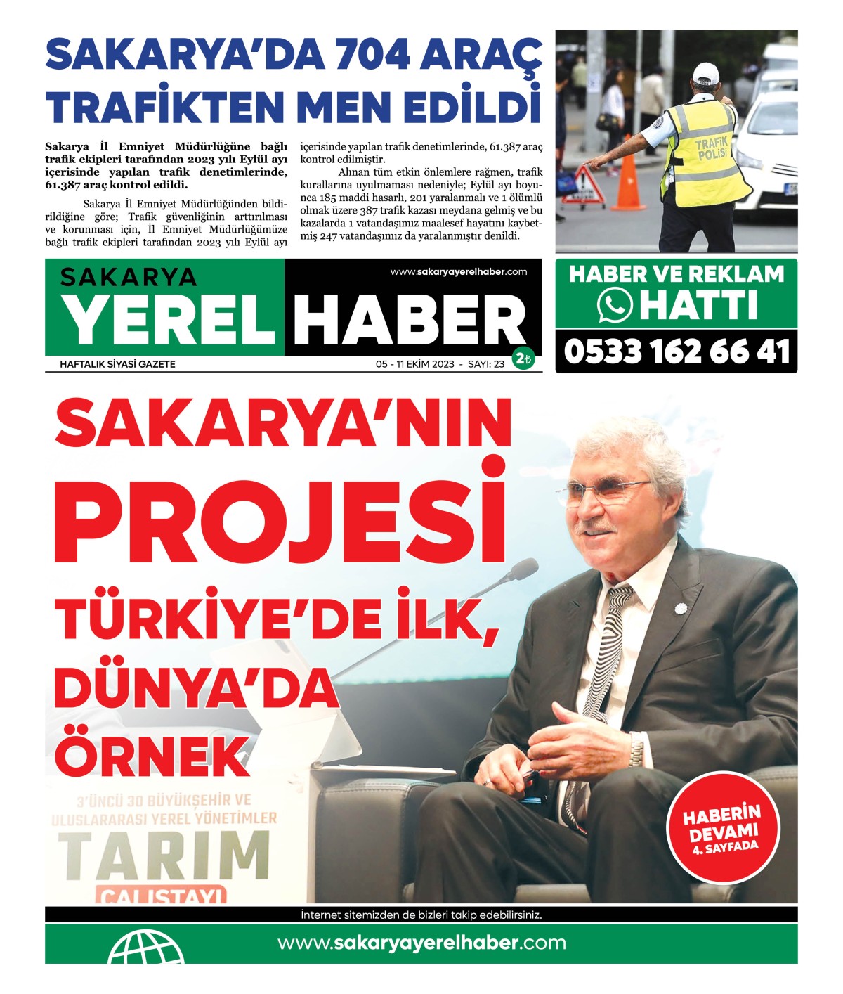 Sakarya Yerel Haber Gazetesi 23.Sayısı Çıktı