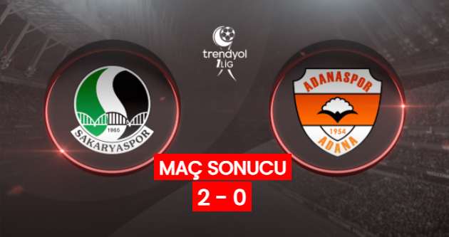 Sakaryaspor-Adanaspor 2-0 (MAÇ SONUCU)