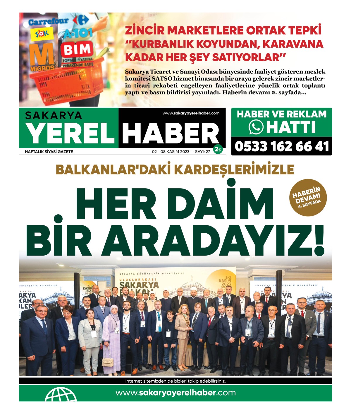 Sakarya Yerel Haber Gazetesi 27.Sayısı Çıktı