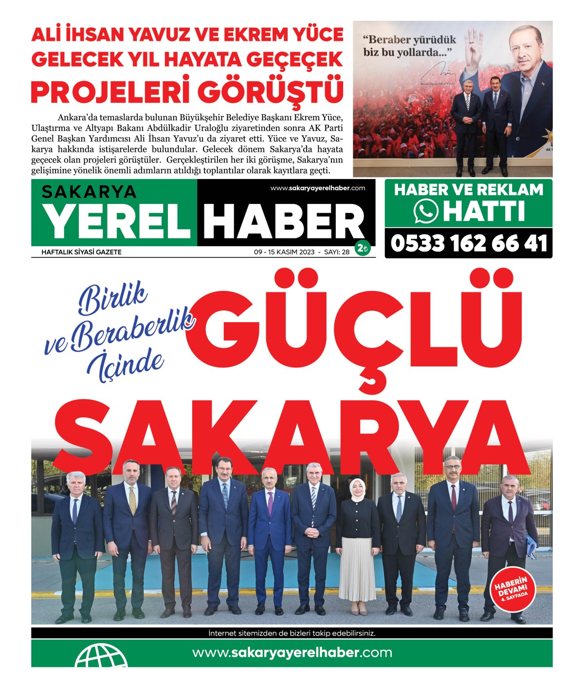 Sakarya Yerel Haber Gazetesi 28.Sayısı Çıktı