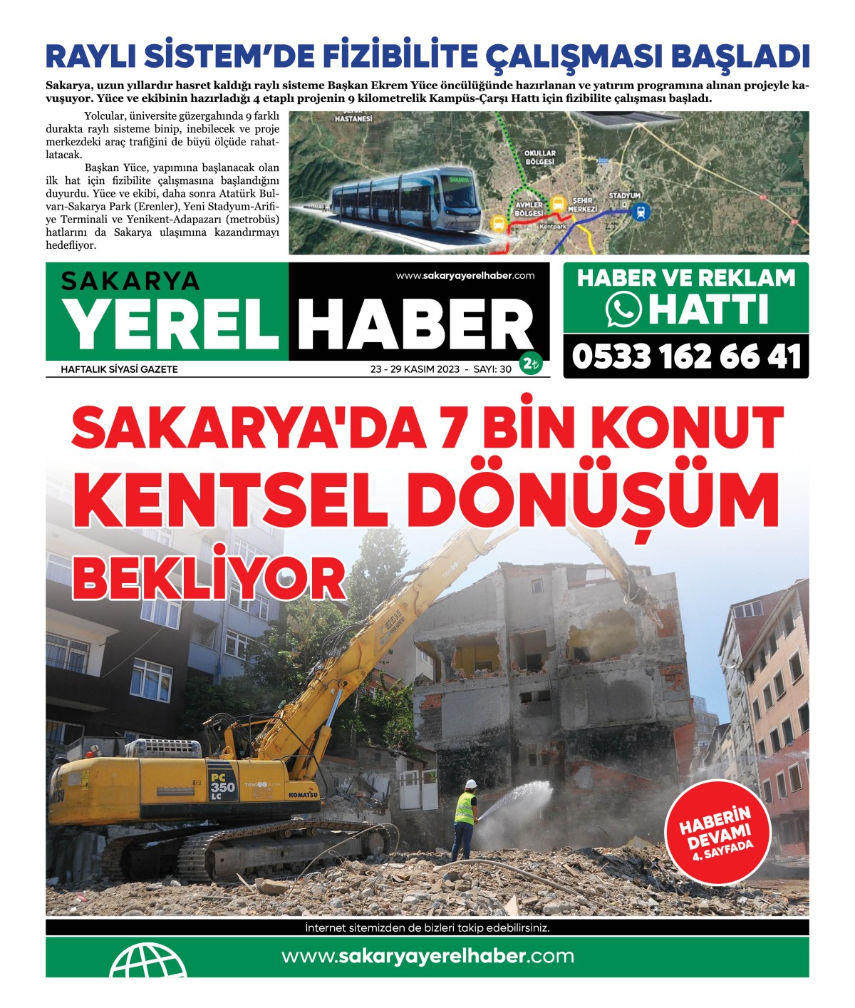 Sakarya Yerel Haber Gazetesi 30.Sayısı Çıktı