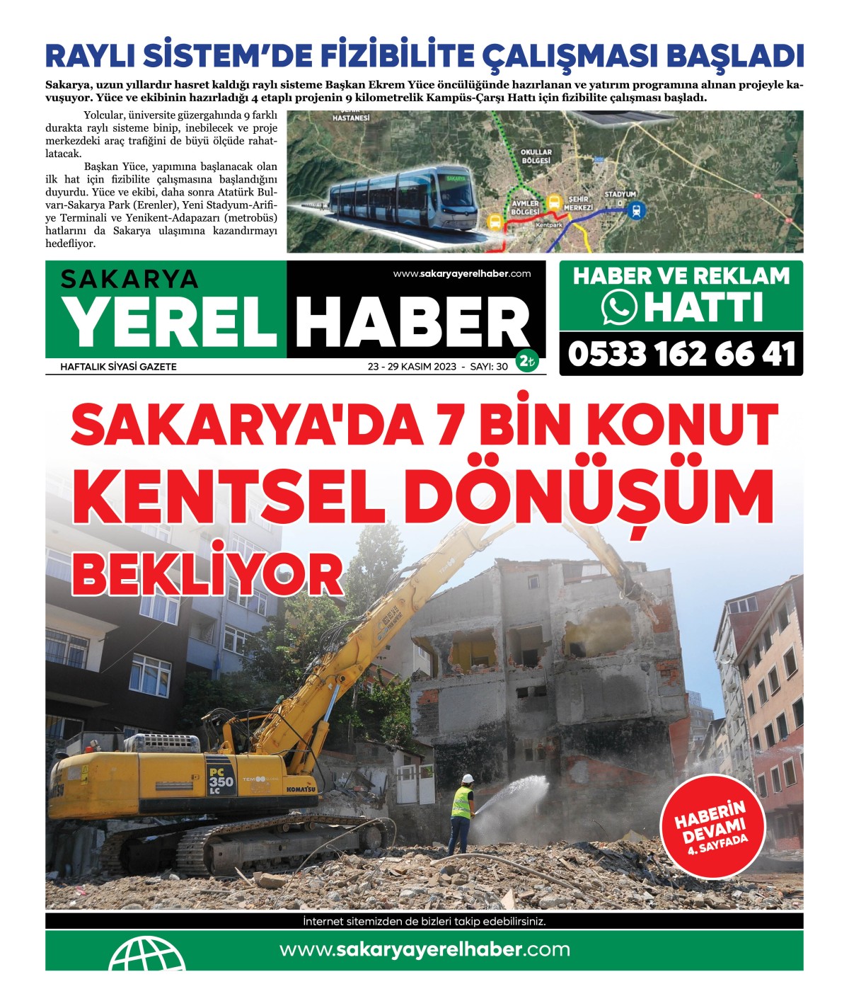 Sakarya Yerel Haber Gazetesi 30.Sayısı Çıktı