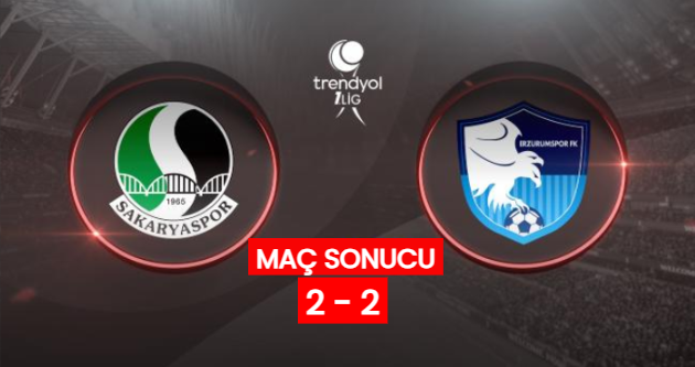 Sakaryaspor-Erzurum FK 2-2  (MAÇ SONUCU)