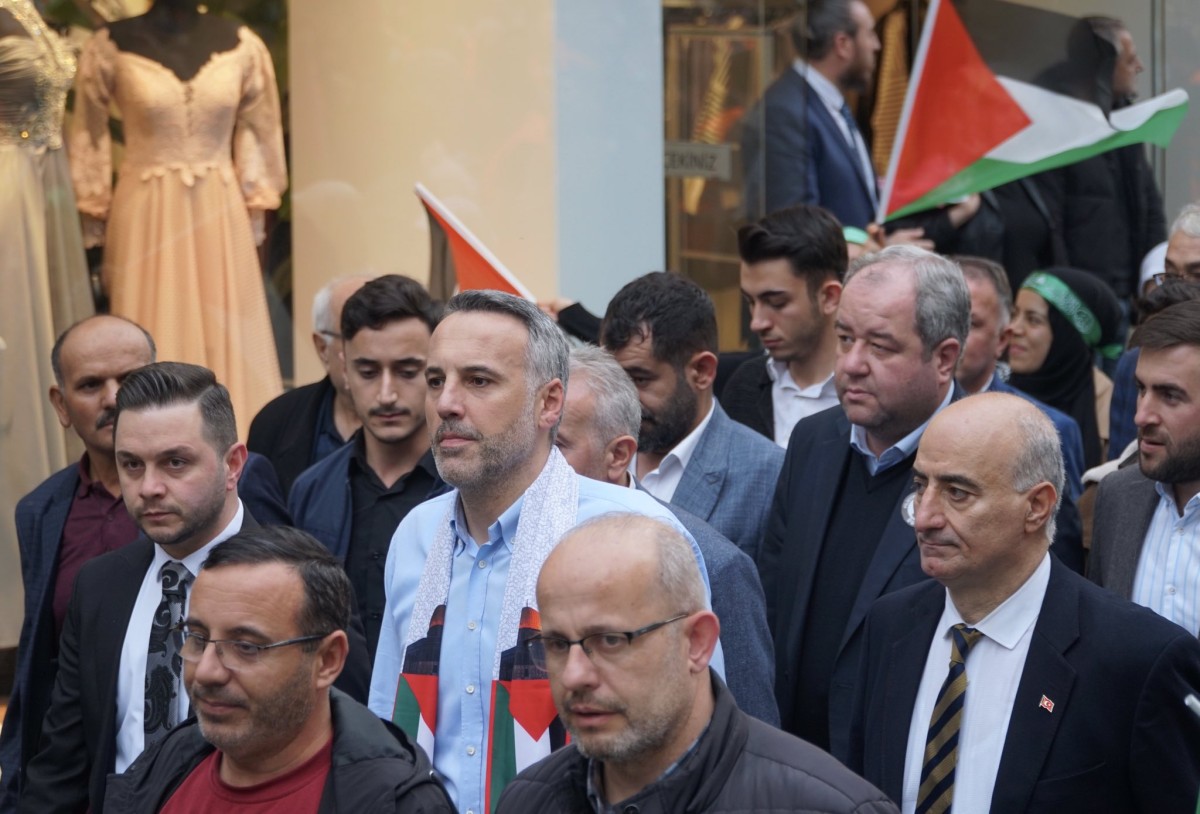 Başkan Tever, Filistin Yürüyüşüne Katıldı