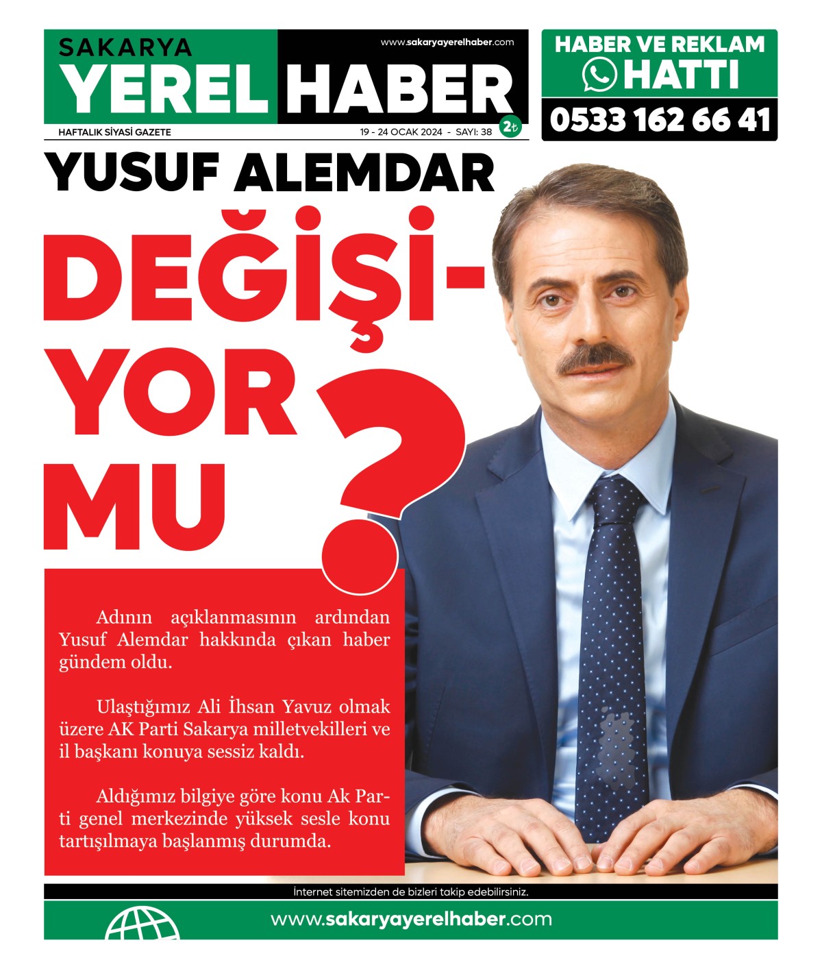 Sakarya Yerel Haber Gazetesi 38. Sayısı Çıktı